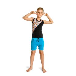 Top med farverigt print