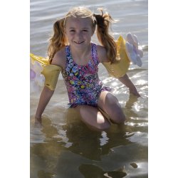 Badedragt med fl�se ved bensk�ring