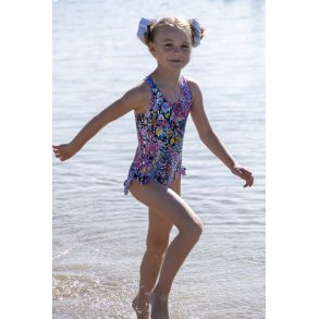 Badedragt med fl�se ved bensk�ring