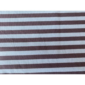 Stribet Metervare Lysebl�/Gr�