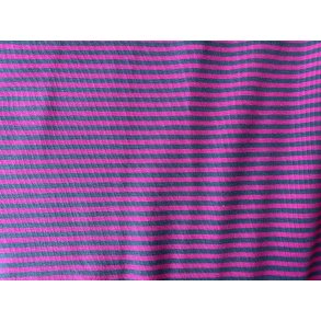 Stribet metervare Pink/gr