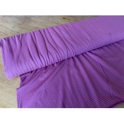 Stribet metervare Pink/gr